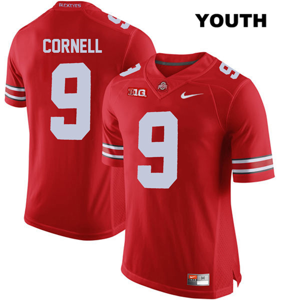 Ohio State Buckeyes Youth Jashon Cornell #9 Red Authentic Nike College NCAA Stitched Football Jersey RY19D76ZR